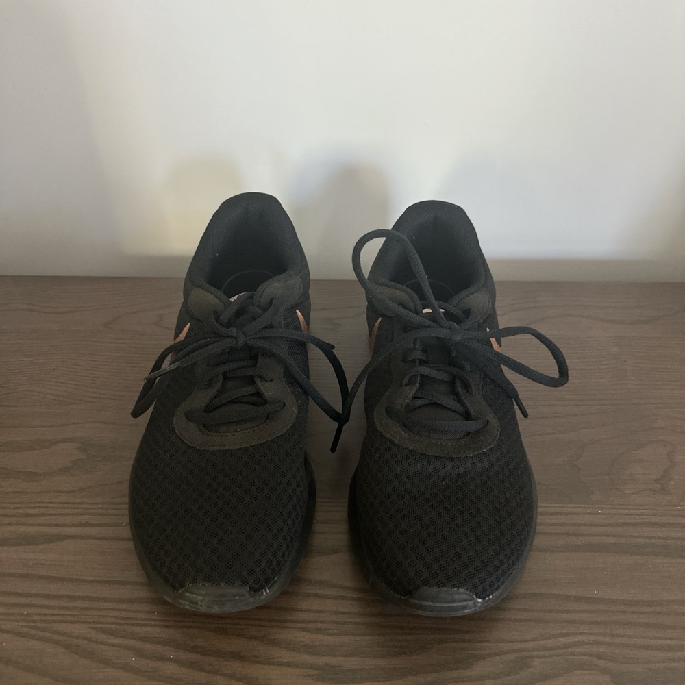 Black Nike running shoes